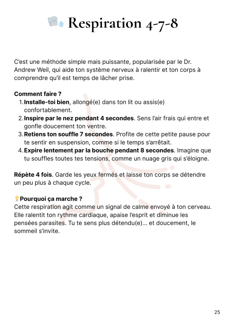 Guide Sommeil - Excercies de respiration